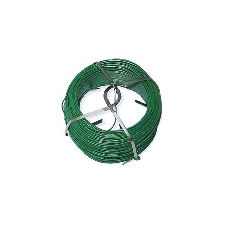 Rouleau de fil de fer galvanisé vert 50 m
