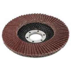 Lot de 3 disques à lamelles corindon plates 115 mm - Grain 80