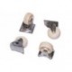 4 roulettes en nylon blanc 40 mm
