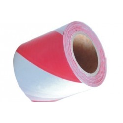 Ruban de chantier Blanc-rouge 75 mm x 100 m