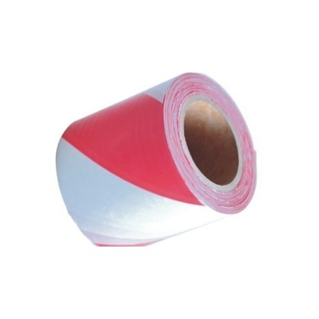 Ruban de chantier Blanc-rouge 75 mm x 100 m